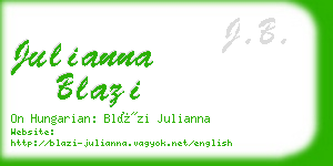 julianna blazi business card